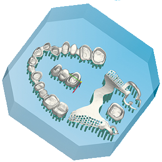 hyperDENT Additive Sintered Blank Nesting